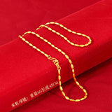 14k Water Wave Chain Necklace 18 Inches Fine Jewelry Gift
