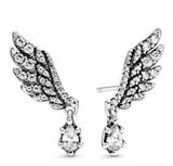 925 Silver Sparkle Hoop Earrings & Crystal Studs Set for Women