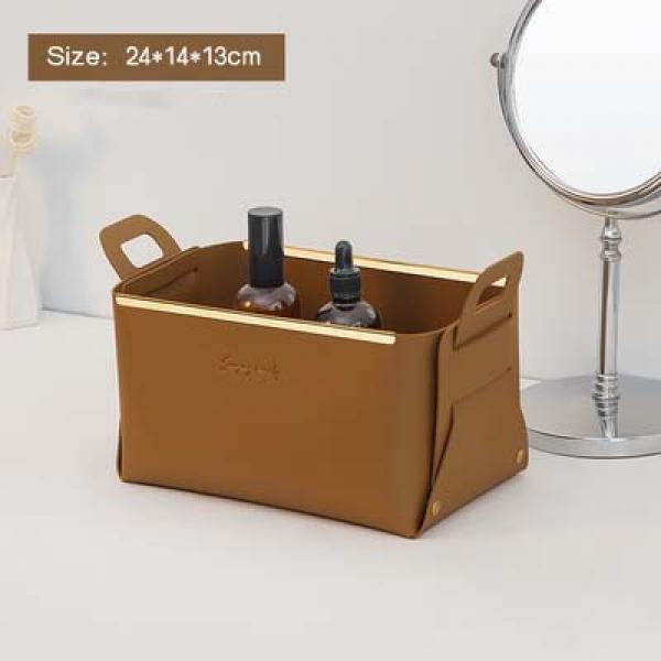 Large Capacity Leather Storage Box Home Decoration Cosmetic Case