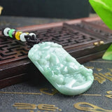 Natural Burmese Jade Horse Pendant A-Level Jewelry for Men and Women