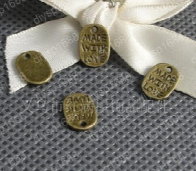 500pcs Antique Bronze Plated 11*8MM Plates Pendants