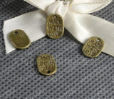 500pcs Antique Bronze Plated 11*8MM Plates Pendants