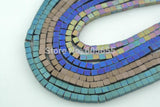 Electrplating Matte Hematite Cube Loose Beads 3mm 4mm 6mm