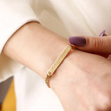 Personal Name Bracelet, Filled Cuff Bracelet