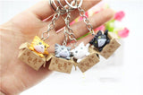 Random Mixed Style Cat Key Rings Chains for Bag Car Keychain