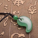 Natural Crystal Pendant Dongling Jade Magatama Tai Chi Yin Yang Fish
