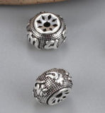 925 Silver Tibetan Six Words Beads DIY Buddhist OM Loose Bead