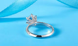 Tibetan Silver CZ Zircon Wedding Engagement Band for Women LRX279