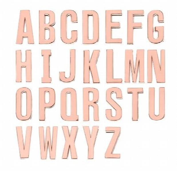 10PCS/lot Plain Rose 30MM Slide Letters A - For DIY Charms Bracelet