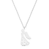 Silver Winged Angel Necklace