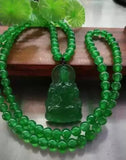 Green Guanyin Jade Pendant Necklace for Men and Women