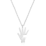 Silver Lady Hand Necklace