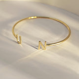 Initial Bracelet DOREMI Baby Bangle Child Adult Size Unique Cuff Jewelry