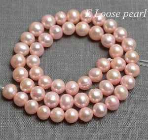 Freshwater Pearl Pink Beads 8-9mm DIY Necklace Earring
