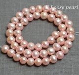 Freshwater Pearl Pink Beads 8-9mm DIY Necklace Earring