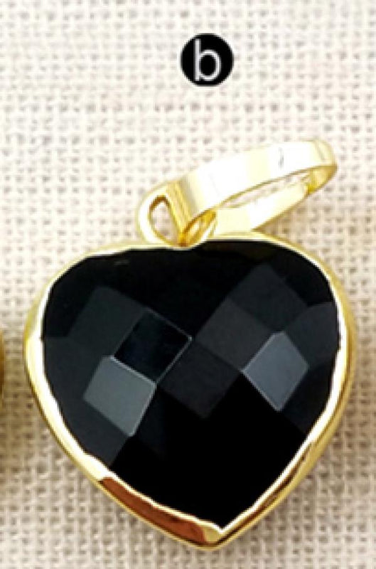 Mini Heart Shape Necklaces Pendants Natural Raw Crystal Quartz