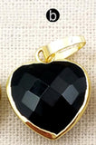 Mini Heart Shape Necklaces Pendants Natural Raw Crystal Quartz