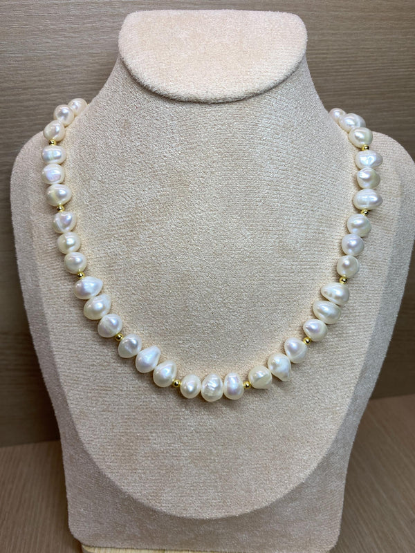 Baroque Pearl Necklace Natural Freshwater Choker Boho Girl Gift