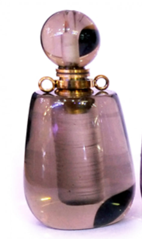 Fluorite Perfume Bottle Pendant Polished Healing Chakra Necklace