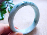 Zheru Jewelry Natural Burmese Light Flower Jade Bracelet 54mm-64mm