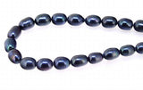 Black Freshwater Cultured Pearl Loose Beads 5-6mm Rice Real Pearl