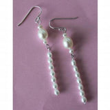 Pearl Dangle Earrings 3-9mm Freshwater Pearls S925 Sterling Silver Hook