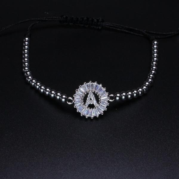 Stainless Steel Alphabet Bracelet for Women BLDS00