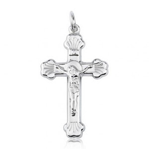 925 Sterling Silver Jesus Cross Pendant Necklace + Chain