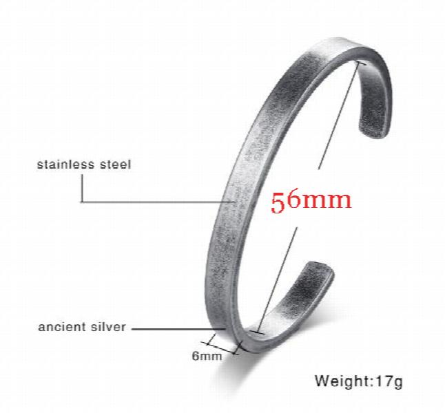 Men's Vintage Cuff Bangle Railroad Antique Solid Bracelet