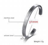 Men's Vintage Cuff Bangle Railroad Antique Solid Bracelet