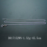 925 Silver Pendant Necklace 0.65mm Chain for Women/Men
