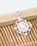 925 Silver Craft Flower Charms 15mm Pendants DIY Jewelry Making Earrings
