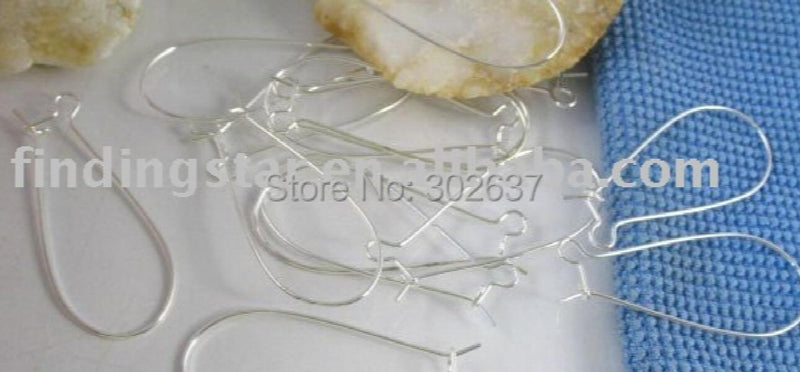 2000PCS Silver Plated Kidney Earring Wire M601