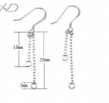 5 Pairs Solid Sterling Silver Earring Hooks Jewelry Accessories