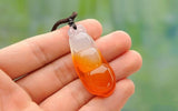 Natural Ice Chalcedony Green Beans Pendant Agate Four Seasons Peace Blessing