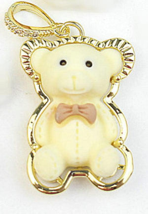 10pcs Lovely Colorful Bear Shape Resin Pendant Jewelry Making Accessories