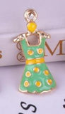 10pcs Beauty Skirt Enamel Metal Charms for DIY Jewelry Making