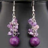 Green Jade Grape S925 Sterling Silver Dangle Earrings
