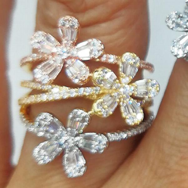 LUXUYR Cubic Zircon Statement Ring for Women