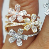 LUXUYR Cubic Zircon Statement Ring for Women