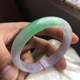 Zheru Jadeite Bracelet Light Purple Green 54-64mm