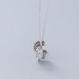 S925 Sterling Silver Dolphin Whale Pendant Necklace Set