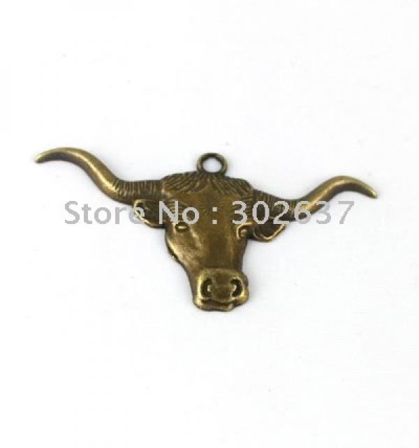 90PCS Bronze Bull Charms for Jewelry Making