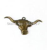 90PCS Bronze Bull Charms for Jewelry Making