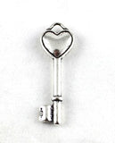 90PCS Tibetan Silver Heart Key Charm 43mm