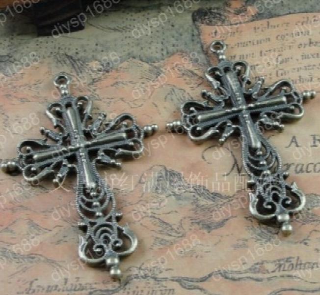 20pcs Antique Bronze Plated Cross Charms Pendants for Jewelry Making DIY