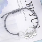 Custom Name Charms Bracelets for Mom, Stainless Steel Infinity Bracelet