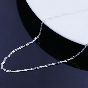 Rhodium Plated 925% Sterling Silver Necklace for Men