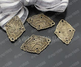 100 pcs Antique Bronze Plated Plate-K Charms Pendants