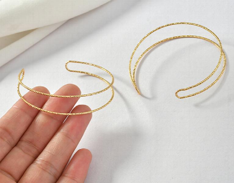 18K Double-Layer Flower Bracelet DIY Hand Winding Stone Pearl Bracelet